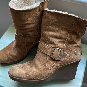 Ugg suede wedge boot. Bloomingdale’s exclusive